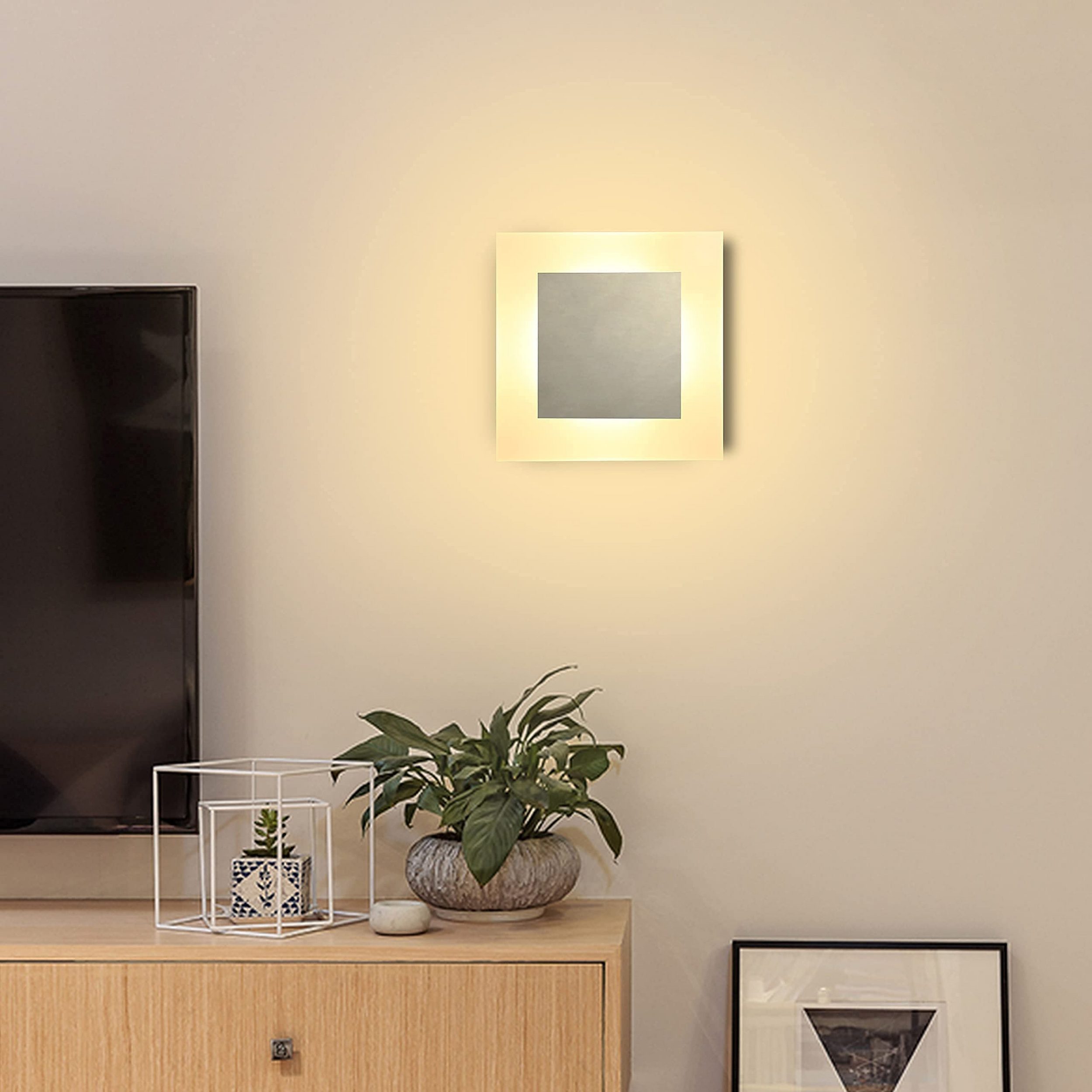 Nettlife aplique parede LED preto 16x16