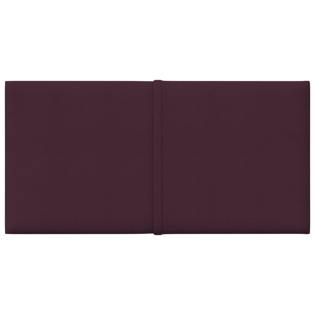 vidaXL paneles de pared 12 uds tela morado 30x15 cm 0,54 m²