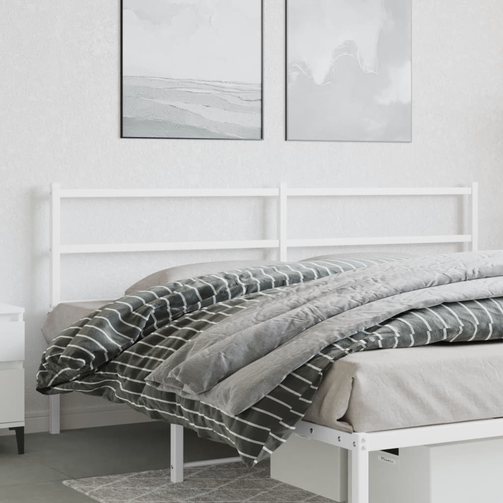 Cabeceira de cama 200 cm metal branco ptob9148