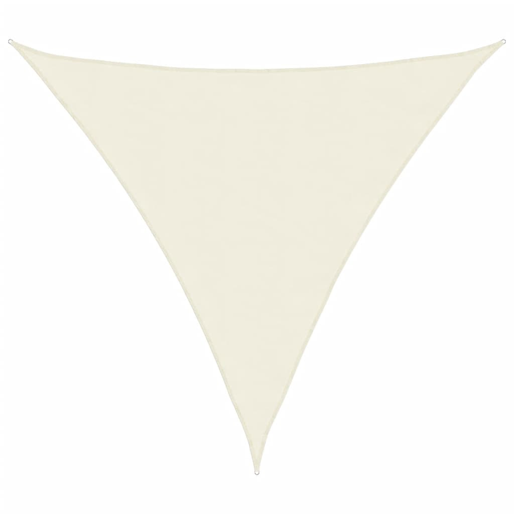 vidaXL toldo de vela triangular tela oxford color crema 6x6x6 m