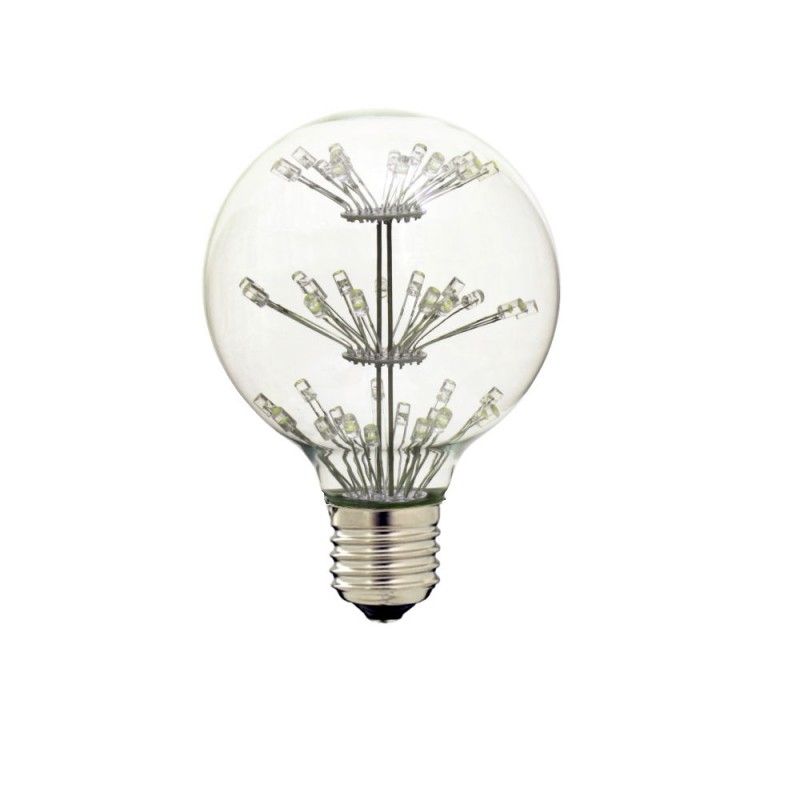 Globo bulbo g80 LED árvore elegante 2w E27 branco quente 2300k