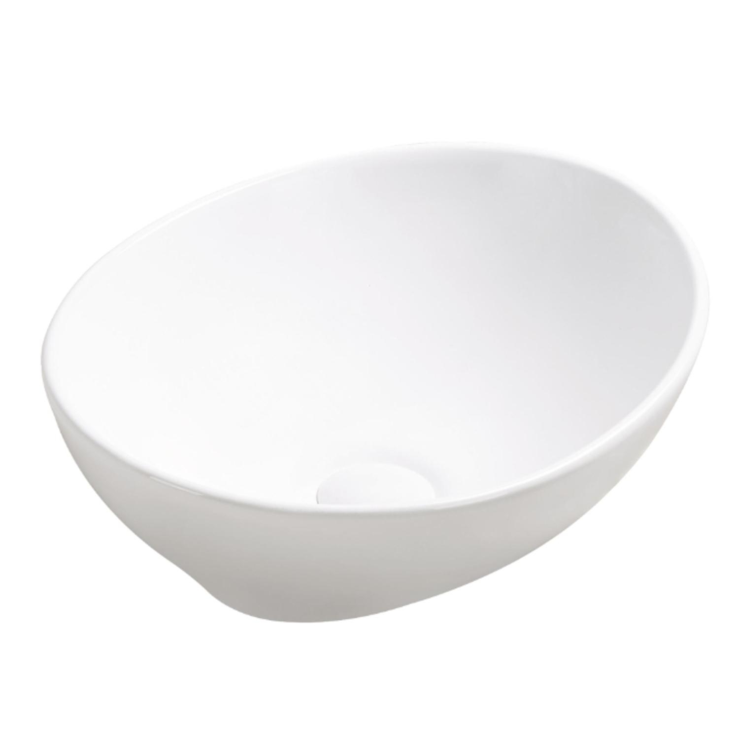 Ondée - lavabo sobre encimera hana - cerámica blanca - acabado mate