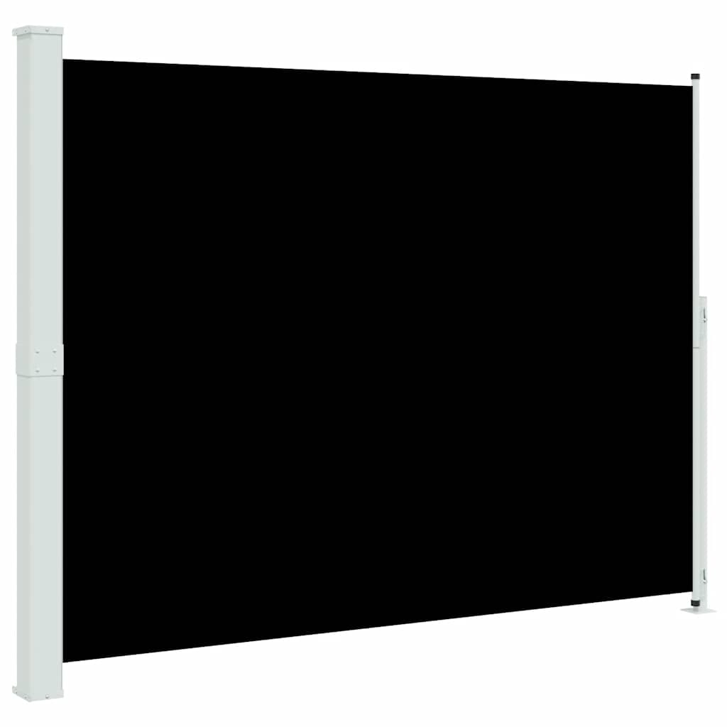 Toldo lateral retrátil para pátio 220x300 cm preto