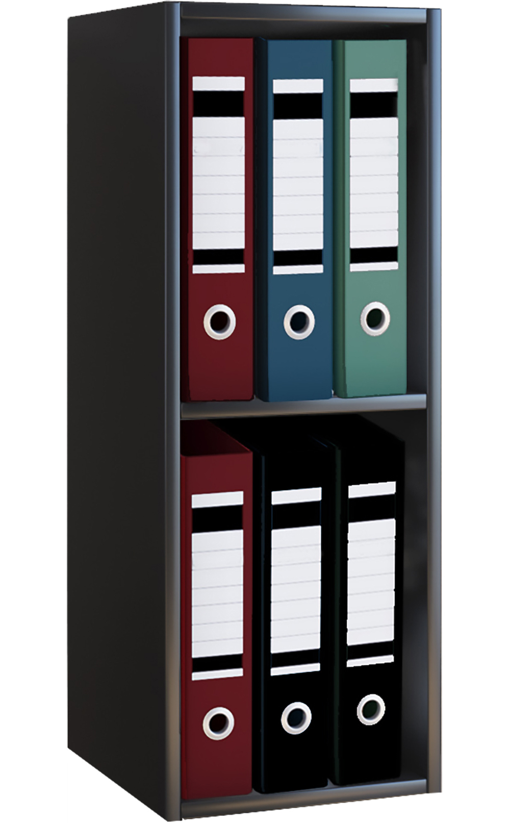 Estantería y librería de oficina offas negro al. 72 x an. 34 x p. 30 cm