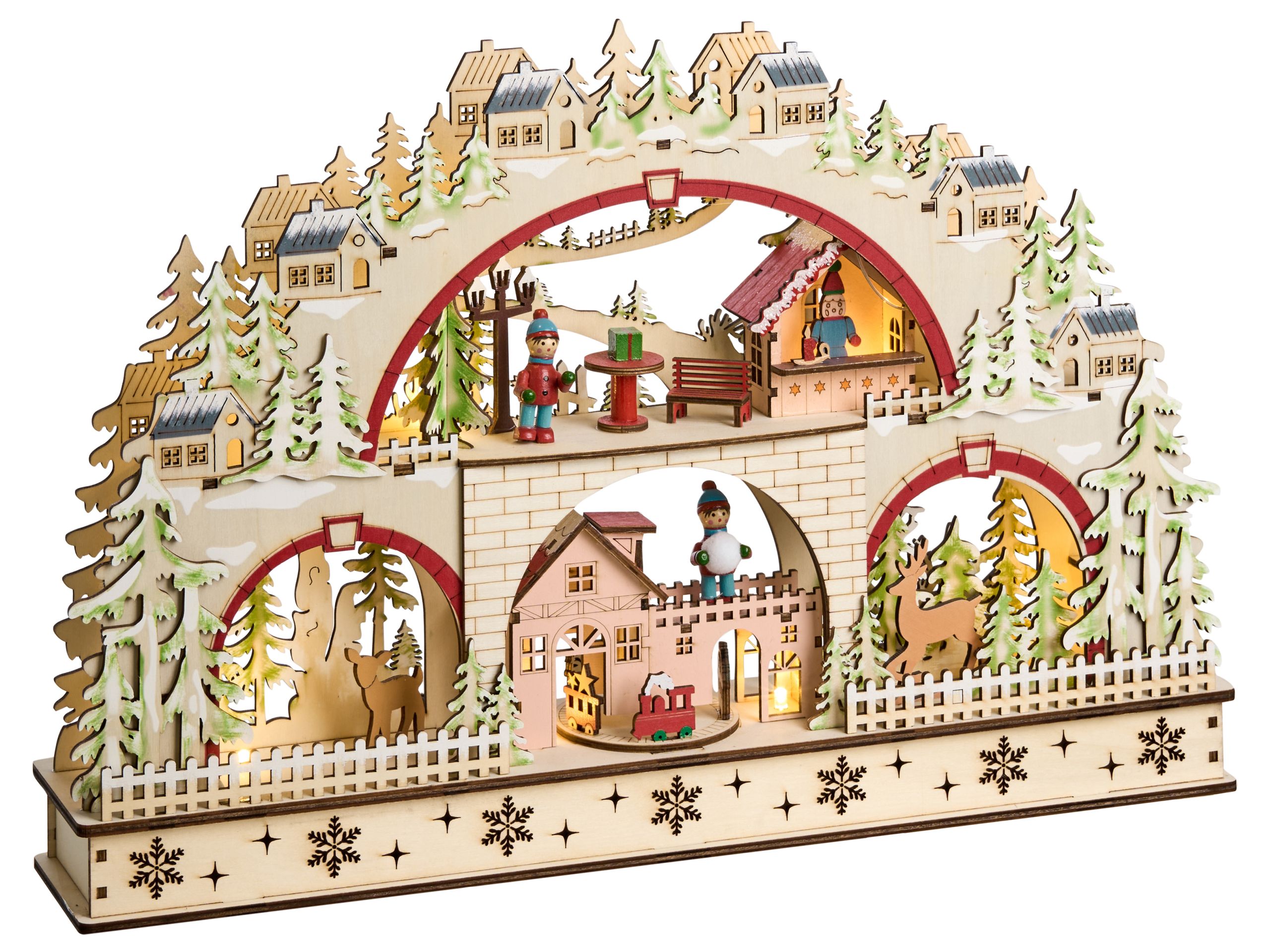 Decoração de natal LED selura 30 cm castanho claro