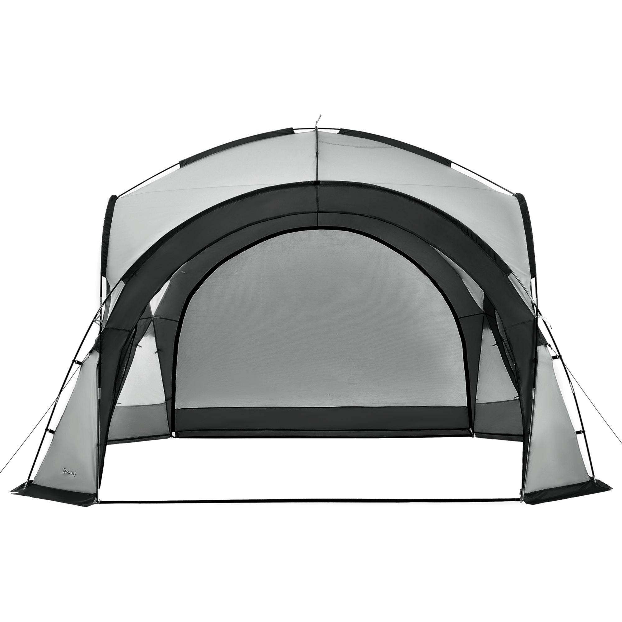 Gazebo de jardim grästorp com iluminação LED 345x345x247cm cinzento escuro