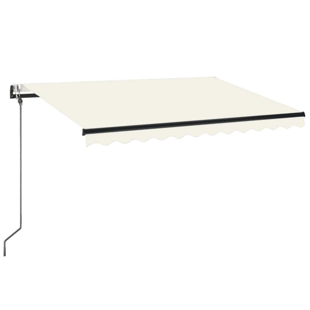 Toldo automático com LED e sensor de vento 350x250 cm cor creme