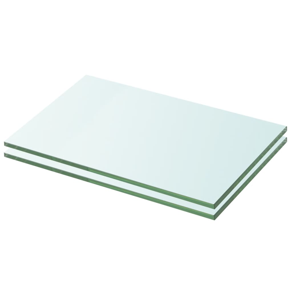 Prateleiras 2 pcs 20x25 cm vidro transparente