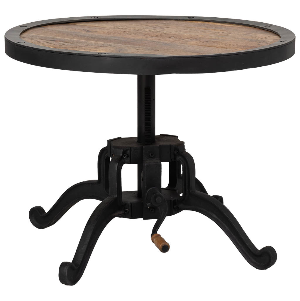 Mesa de apoio preta, d76x46h cm