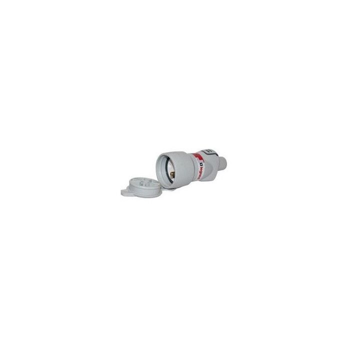 Plugue plexo fêmea - 2 fases + terra - ip44 - cinza