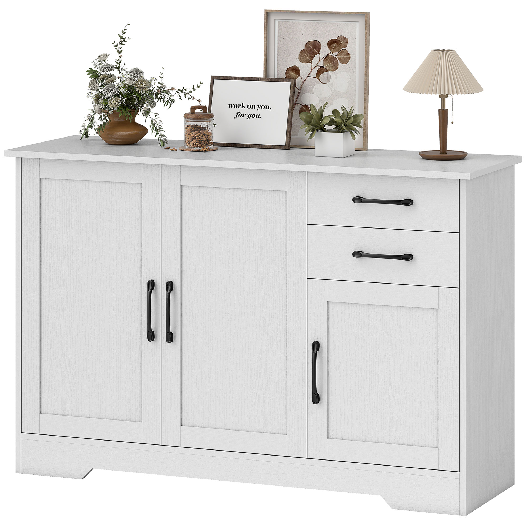 Aparador para sala de estar aglomerado branco 120x38x79 cm