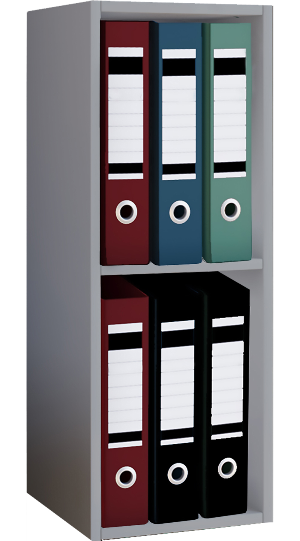 Estantería y librería de oficina offas gris al. 72 x an. 34 x p. 30 cm