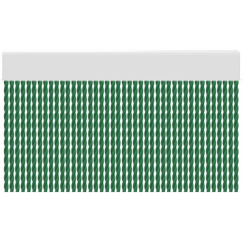 Tubo de cortina de porta PVC verde translúcido / 90 x 210