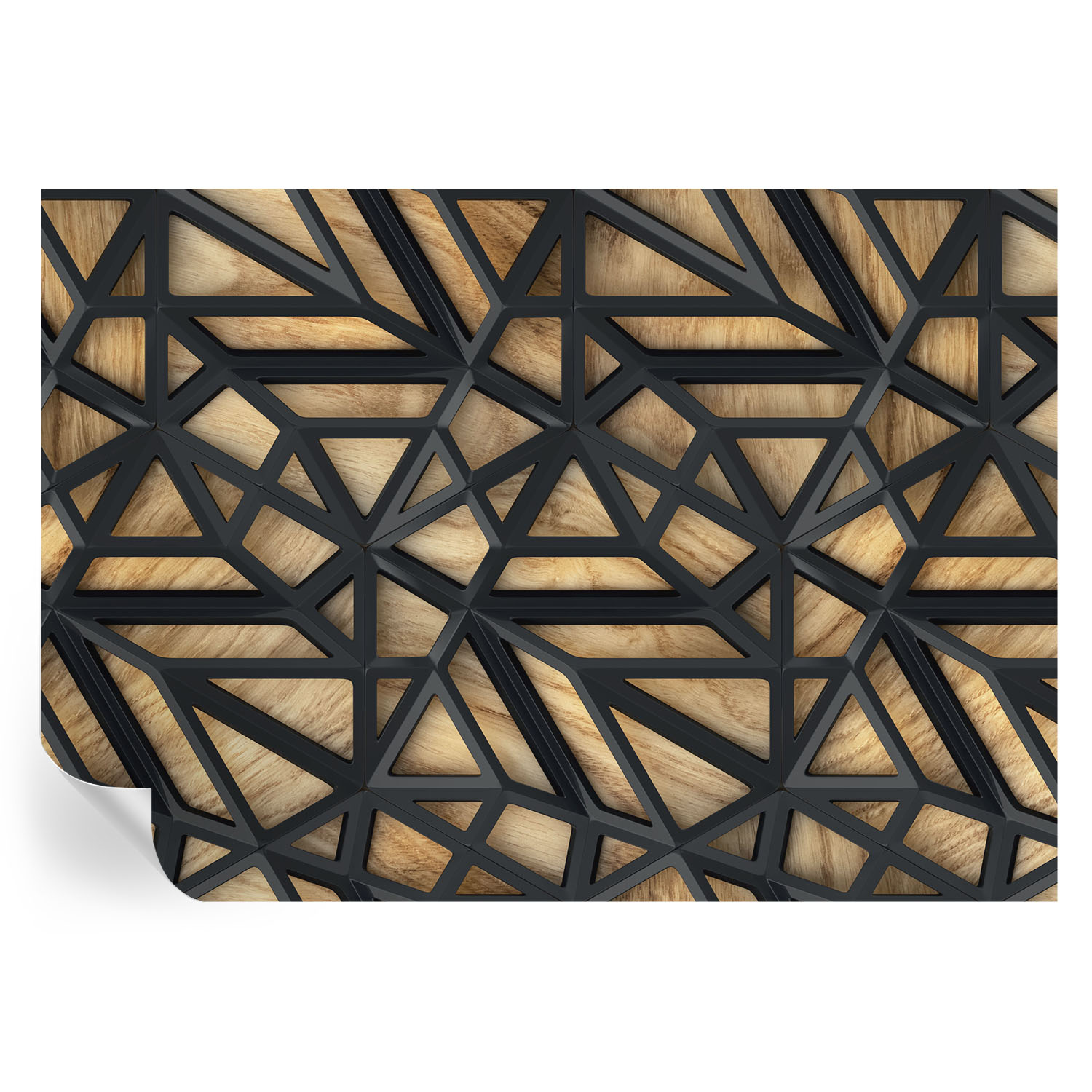 Papel de parede vinílico conexão geométrica 208x146 tulup