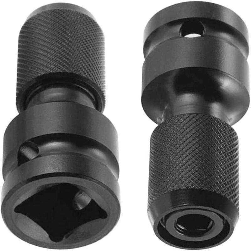 2 pontas impacto aço soquete adaptadores preto