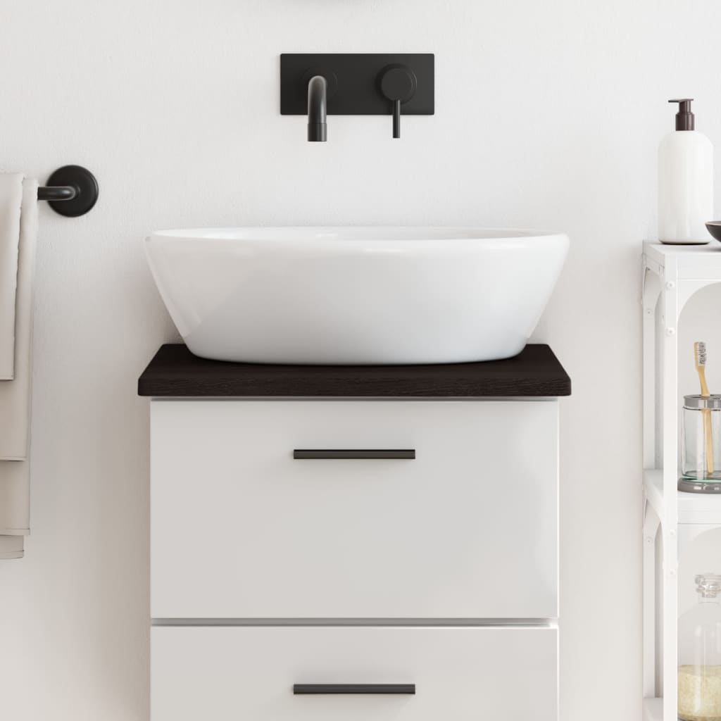 Bancada p/ wc 40x40x2 cm madeira tratada castanho-escuro ergft2507