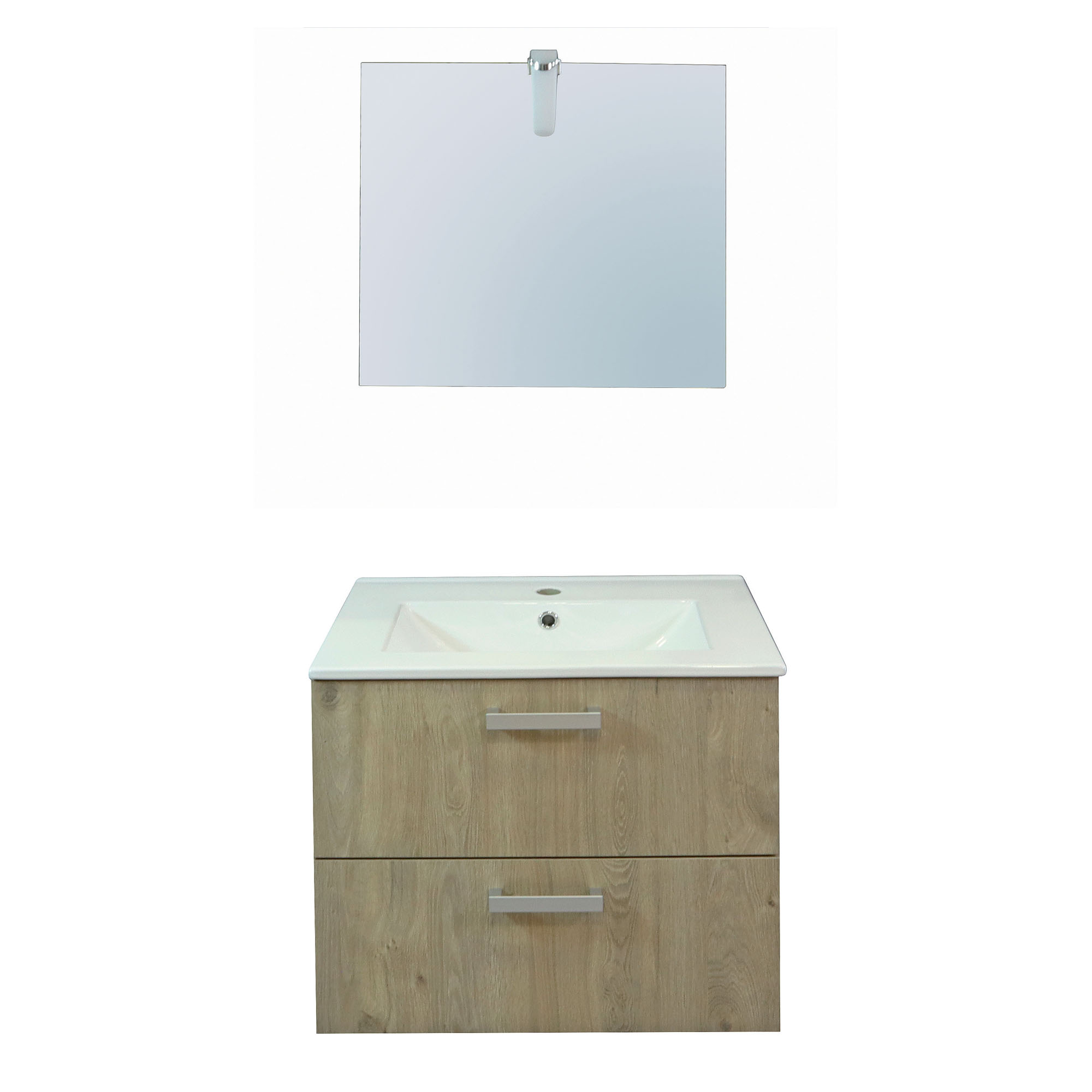 Ondee - móvel de casa de banho smart - 60cm - 2 gavetas - em madeira
