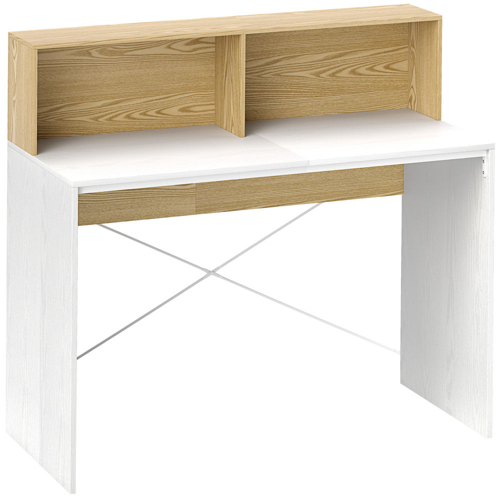 Secretária 110x50x102,6 cm color marrón Homcom, escritório - secretárias