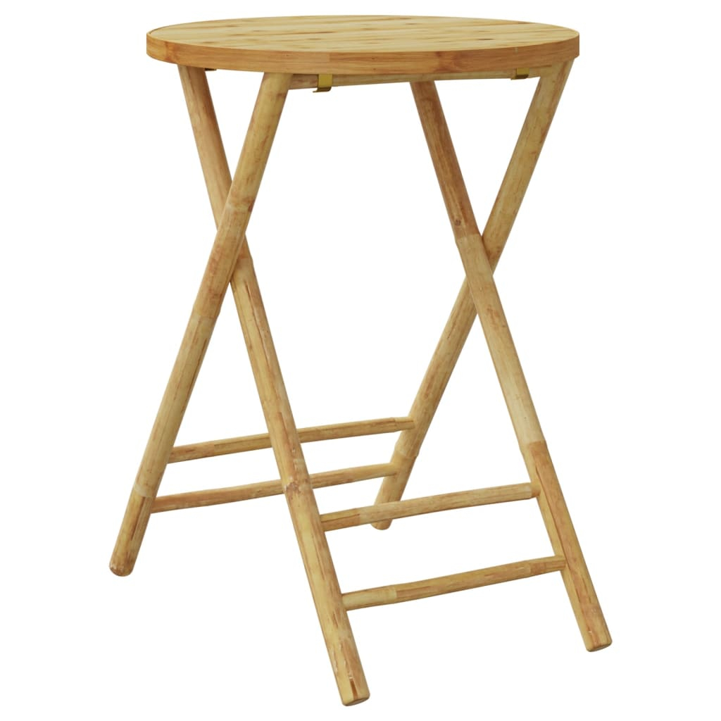 Mesa de jardim dobrável ø55x75 cm bambu