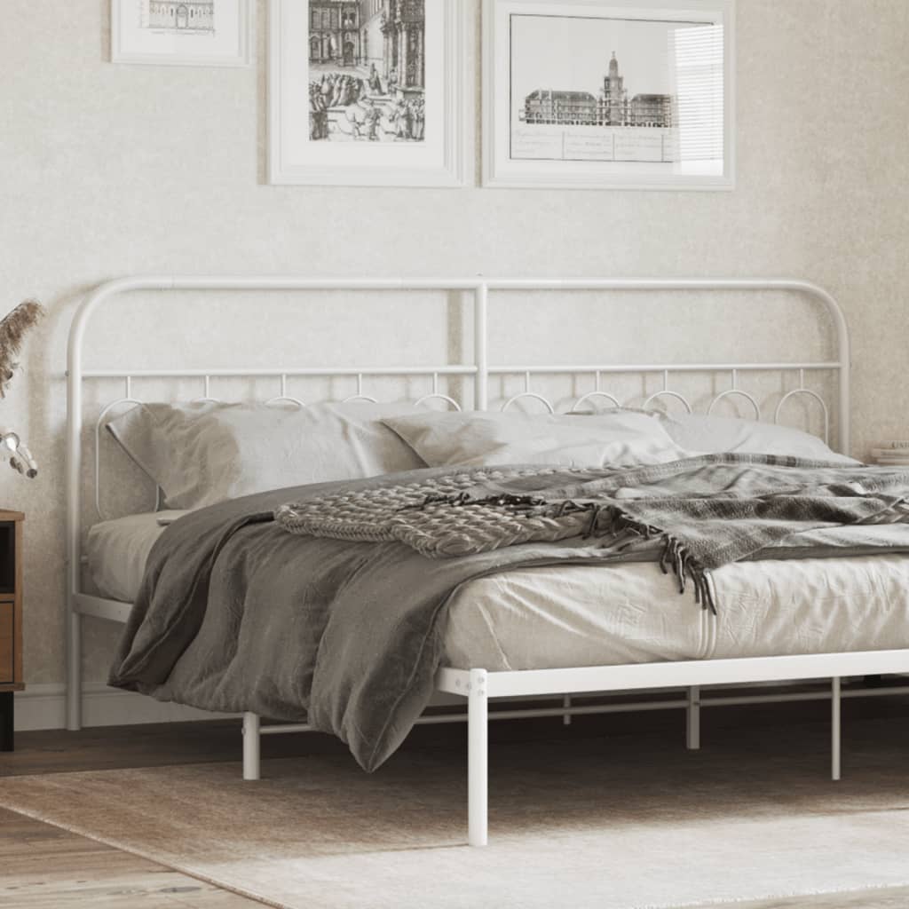 Cabeceira de cama 200 cm metal branco ptob4367