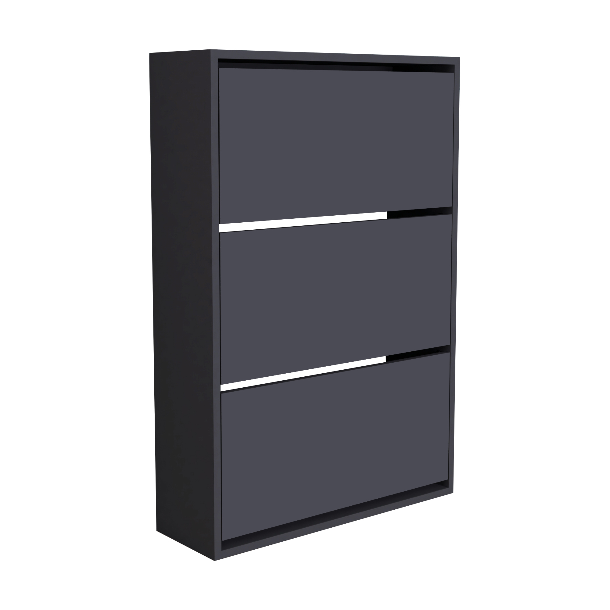 Sapateira sokndal com 3 portas metálicas 104x50x15 cm branco [en.casa]