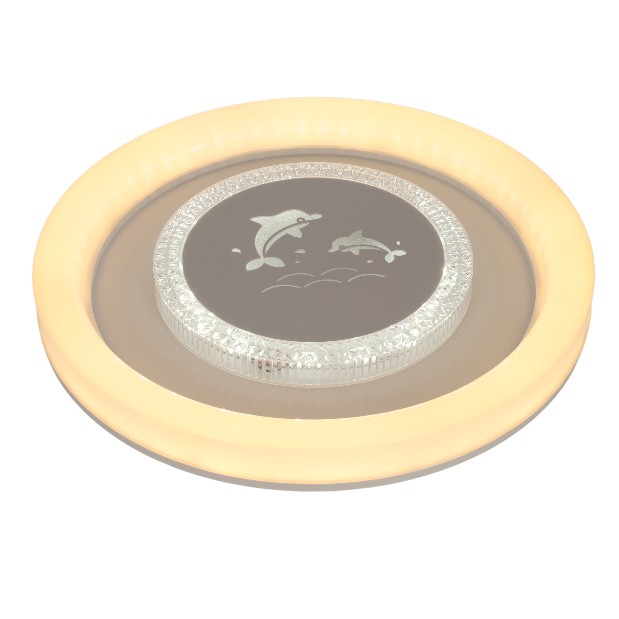 Luz de teto LED 96w (64w 4000k+32w 6000k-3000k) delfin cct diâmetro 500mm