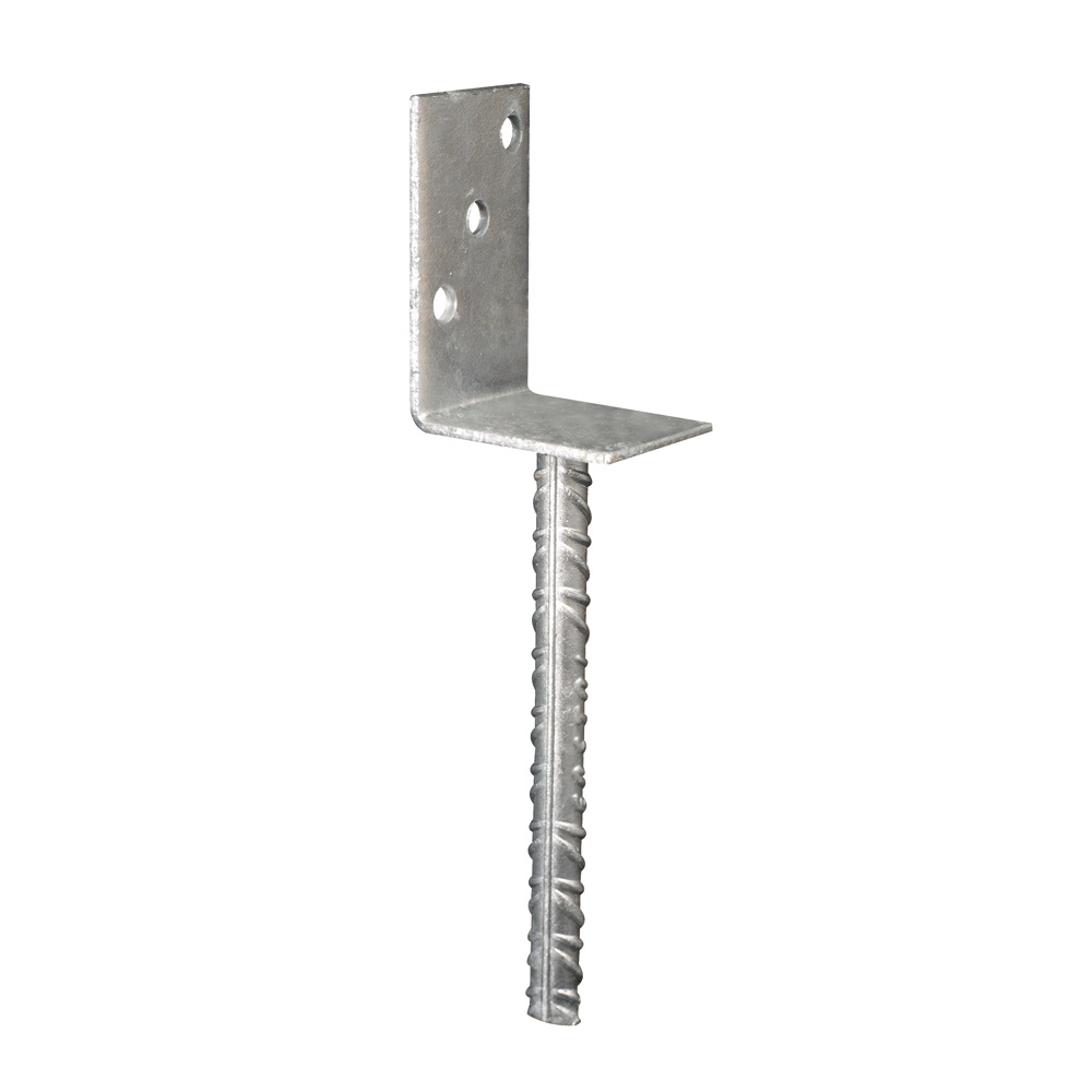 FIXAÇÃO DE ENTERRAR PARA POSTE EM "L" L=80/100/60 Alto: 200 mm