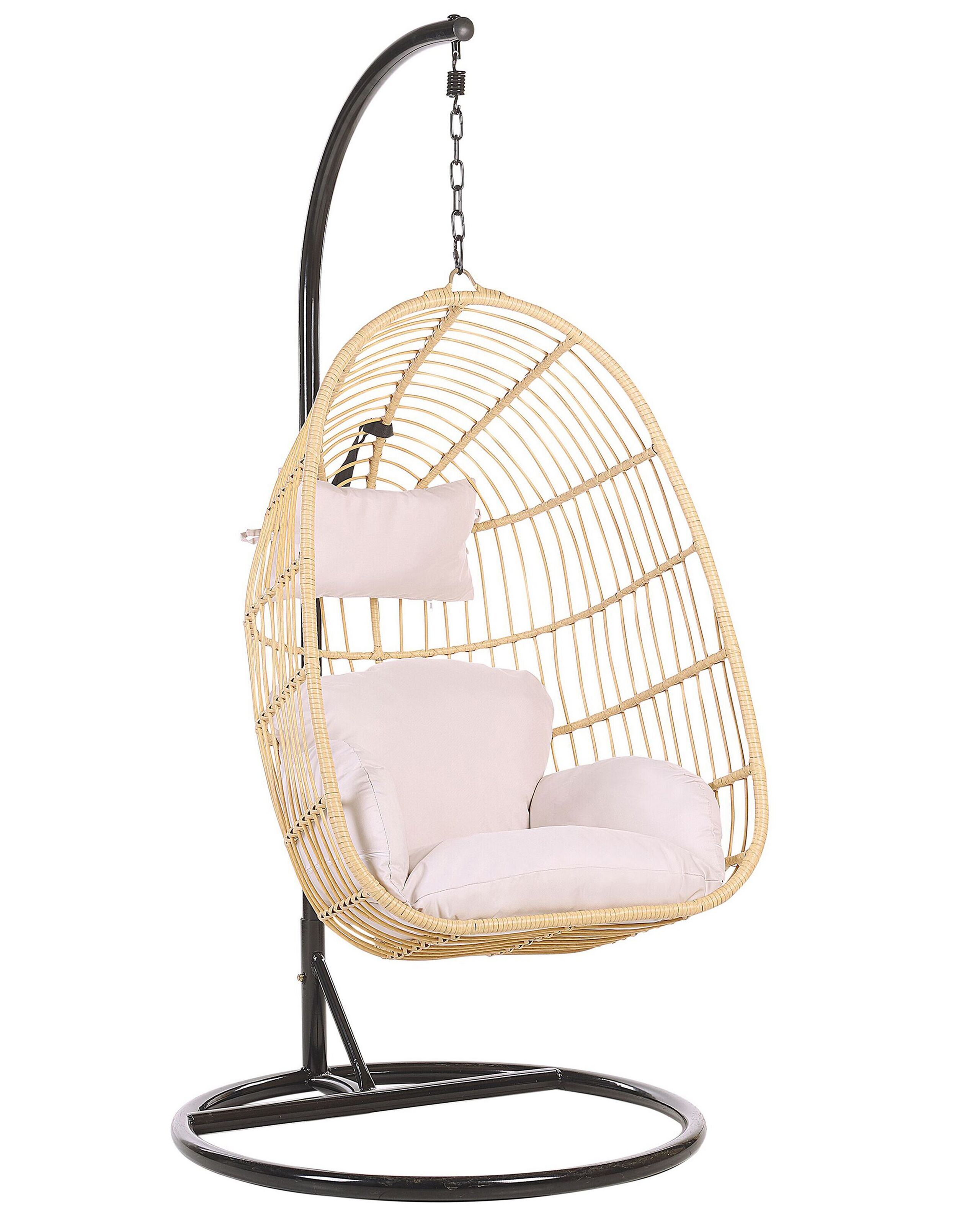 Cadeira suspensa com suporte casoli rattan sintético natural