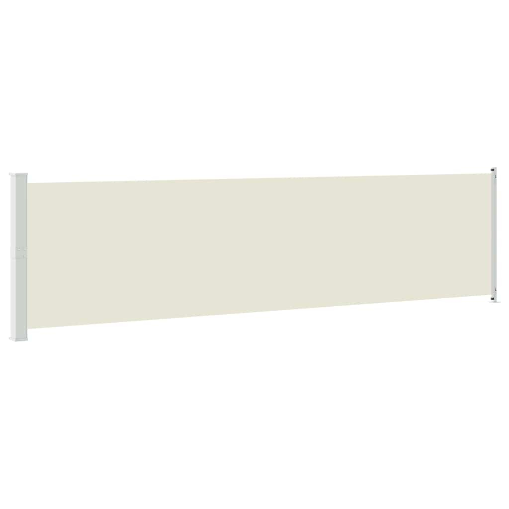 Toldo lateral retrátil para pátio 600x160 cm cor creme
