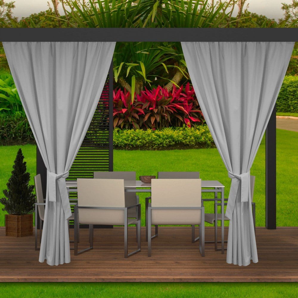 Cortinas para áreas exteriores para terraços e varandas 2x155x220 cinzento