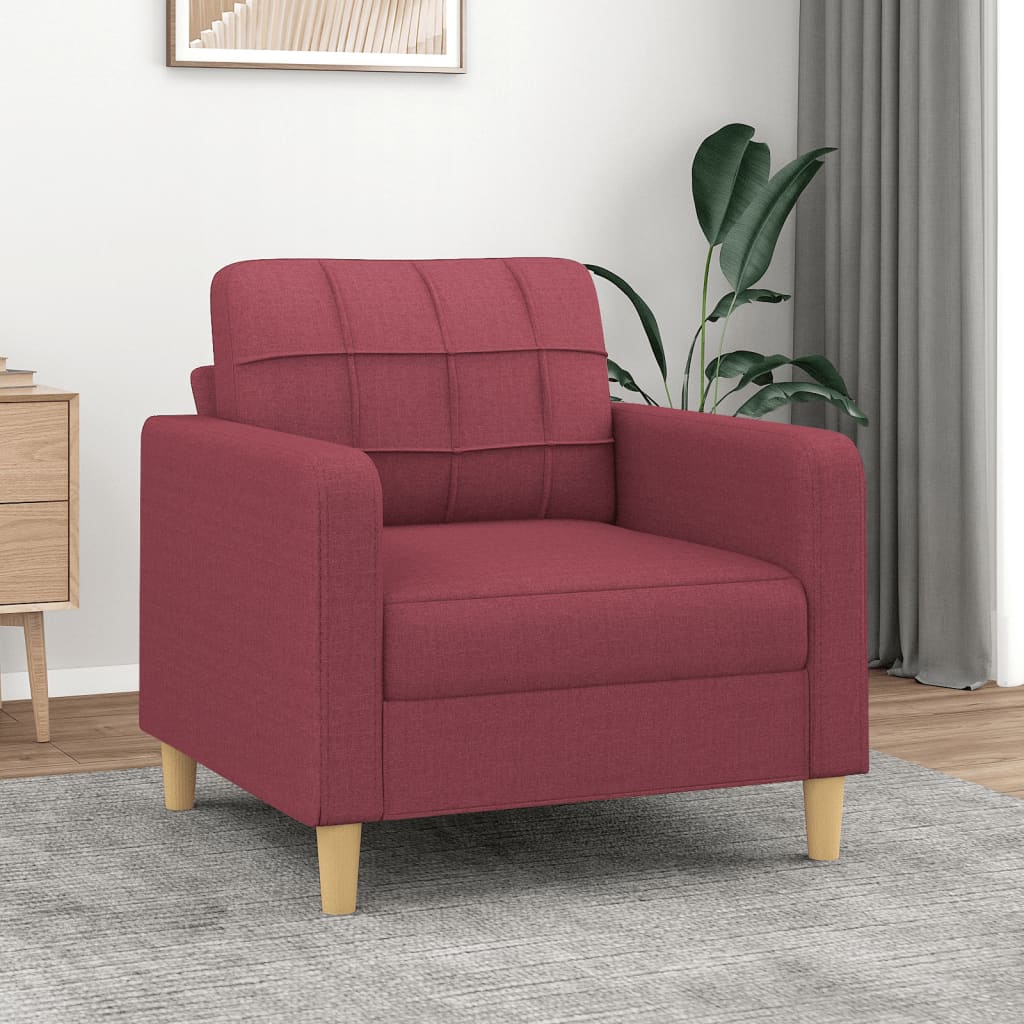 Poltrona 60 cm tecido vermelho tinto ewg7870