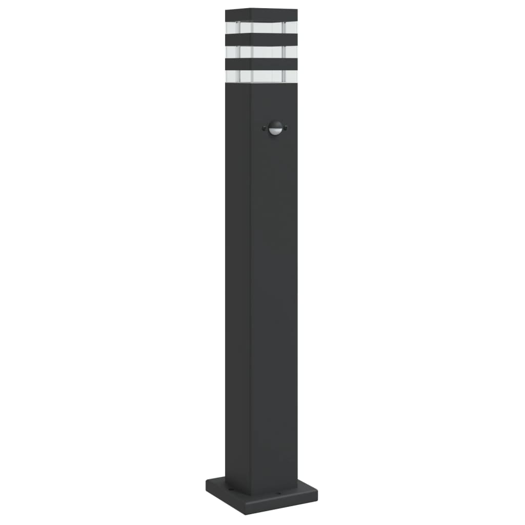 Luminária externa - helloshop26 - 80 cm - alumínio preto - sensor de movime