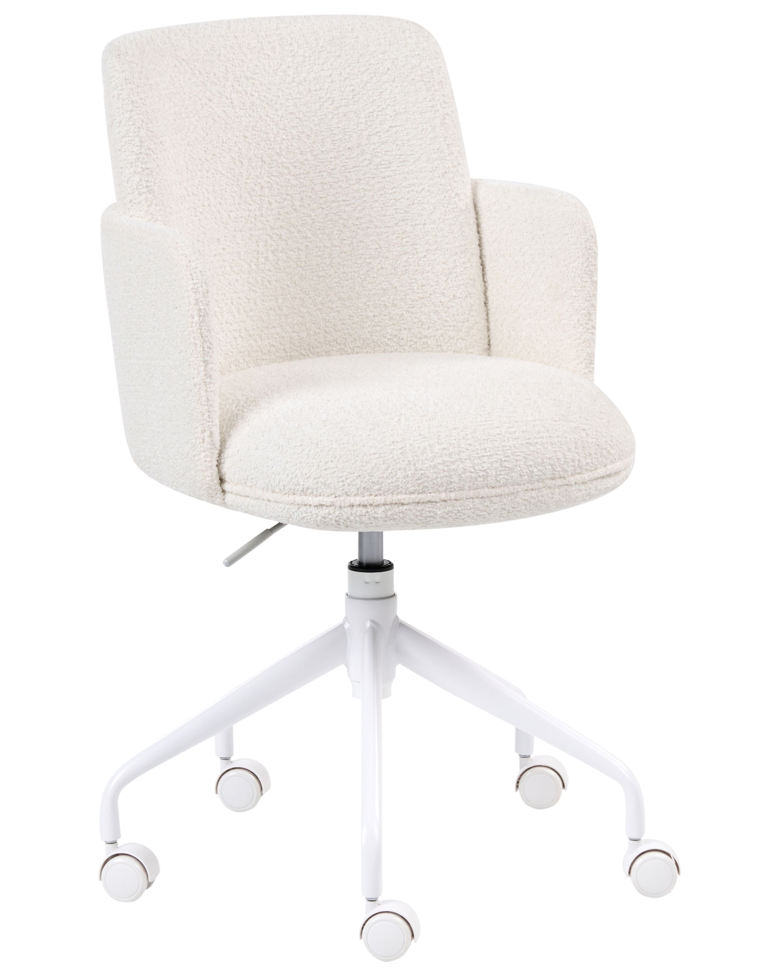 Cadeira de escritório dryden bouclé branco creme