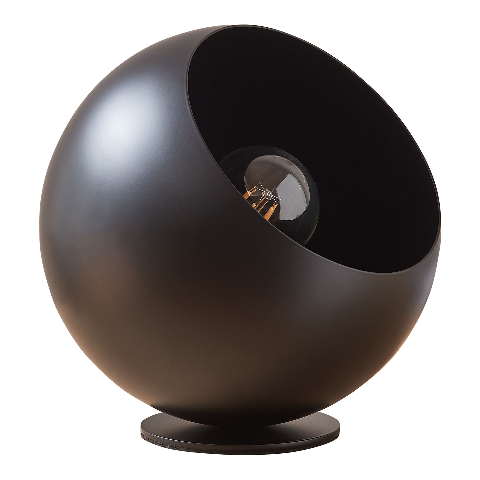 Candeeiro de mesa lukkodso 1xE27 abajur esférico metal ø20x20 cm preto