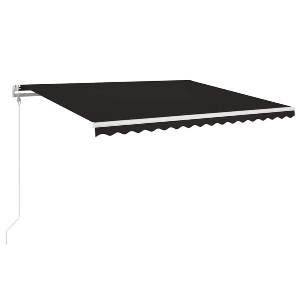 Toldo automático com LED e sensor de vento 400x350 cm antracite