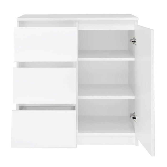 Commode - 6 gavetas 200x75x40 cm - antracite / carvalho artesanal - painéis
