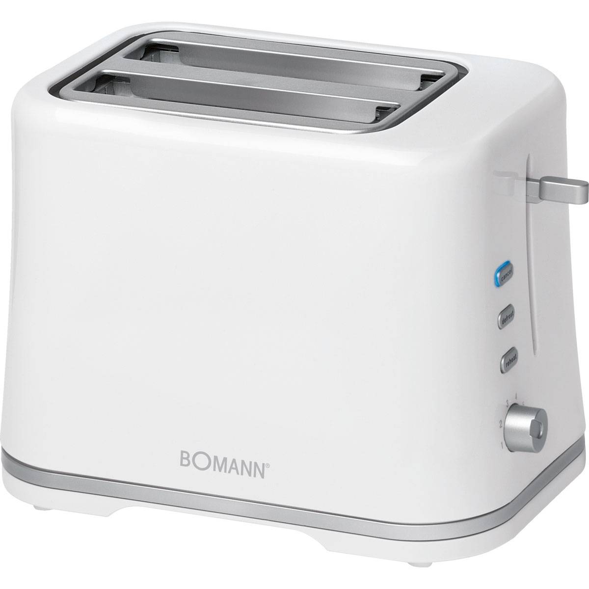 Torradeira 2 torradas bomann ta 1577 cb branco 870w