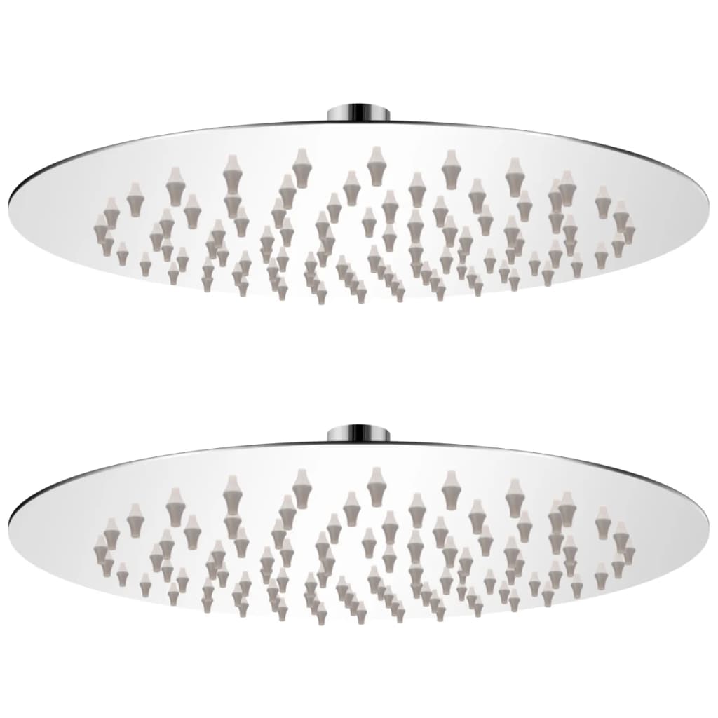 Cabezal de ducha efecto lluvia 2 uds acero inoxidable ø 20 cm