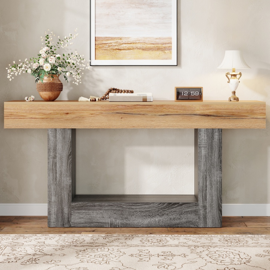 Mesa consola para hall natural 82,5x160x30cm