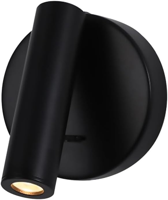 Luminária de leitura de parede giratório 3 w 3000 k preto