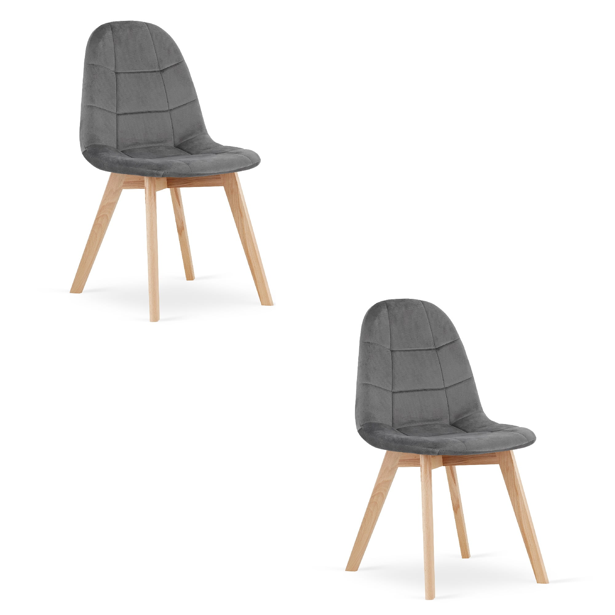 Valora cadeiras nuuc veludo cinza escuro ergonômicas x2