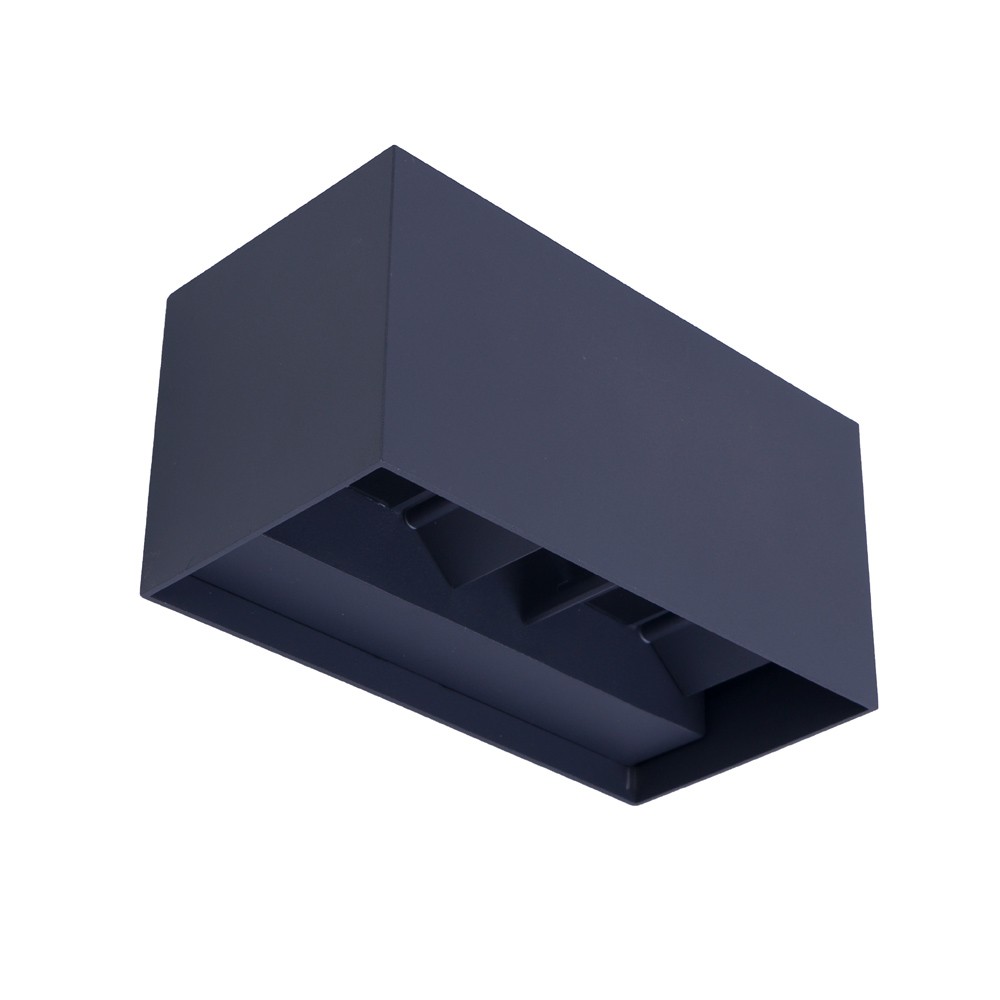 Aplique de exterior LED leva retangular antracite com 4 luzes neutras ip54