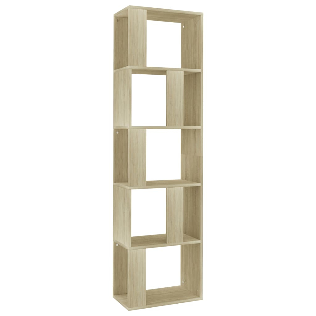 vidaXL estantería madera contrachapada color roble sonoma 45x24x159 cm