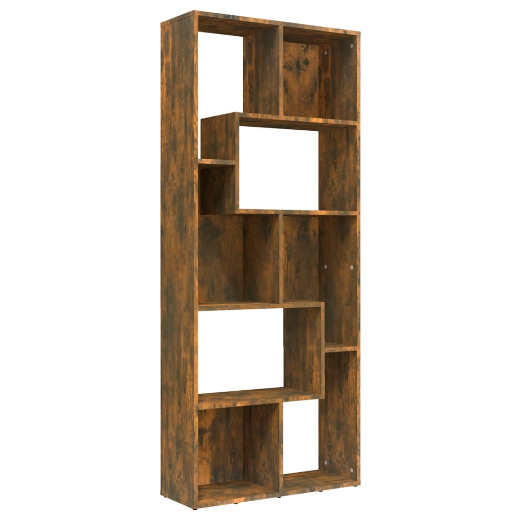 vidaXL estantería madera contrachapada color roble ahumado 67x24x161cm