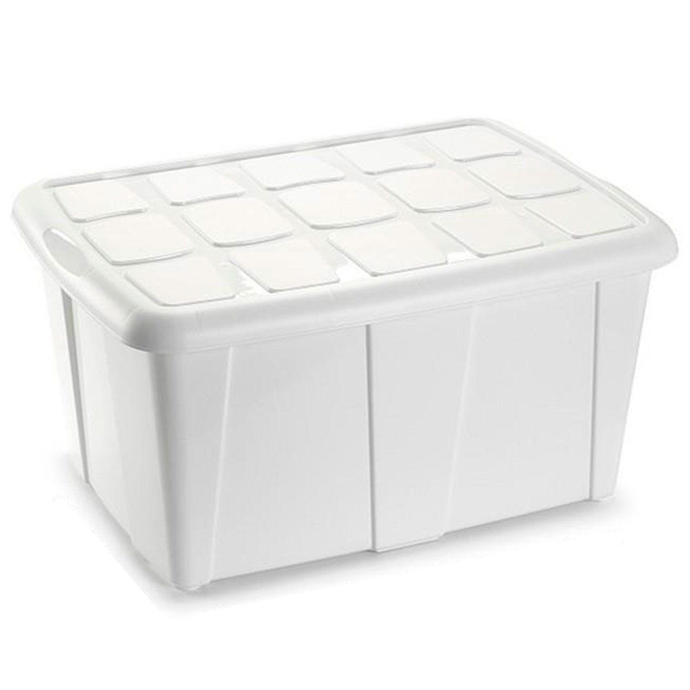 Caixa de armazenamento tradineur de plástico branco 60 l