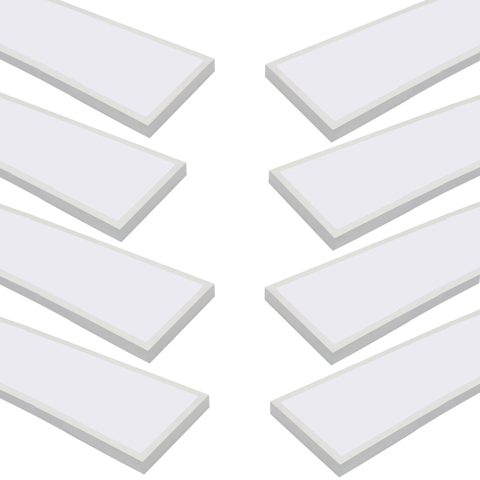 8x painel LED surface 120x30 cm, 60w 5000lm, branco neutro 4200k