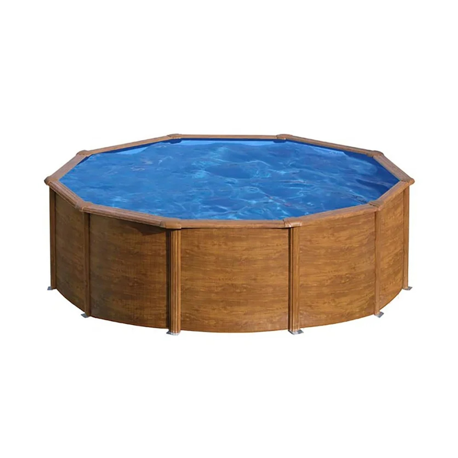 Gre pacific piscina redonda de aço escada 460x120 cm com plataforma e