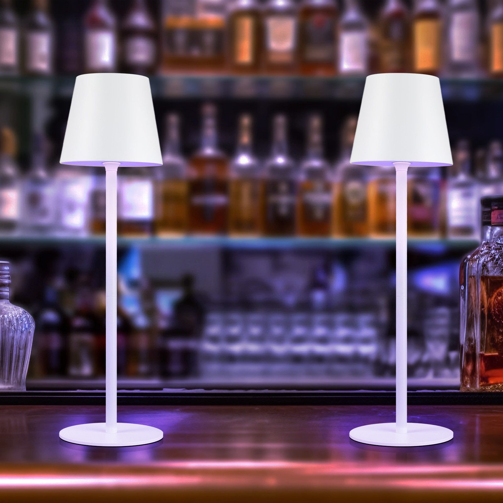Nettlife candeeiro de mesa LED branco 11x11(2er-set)