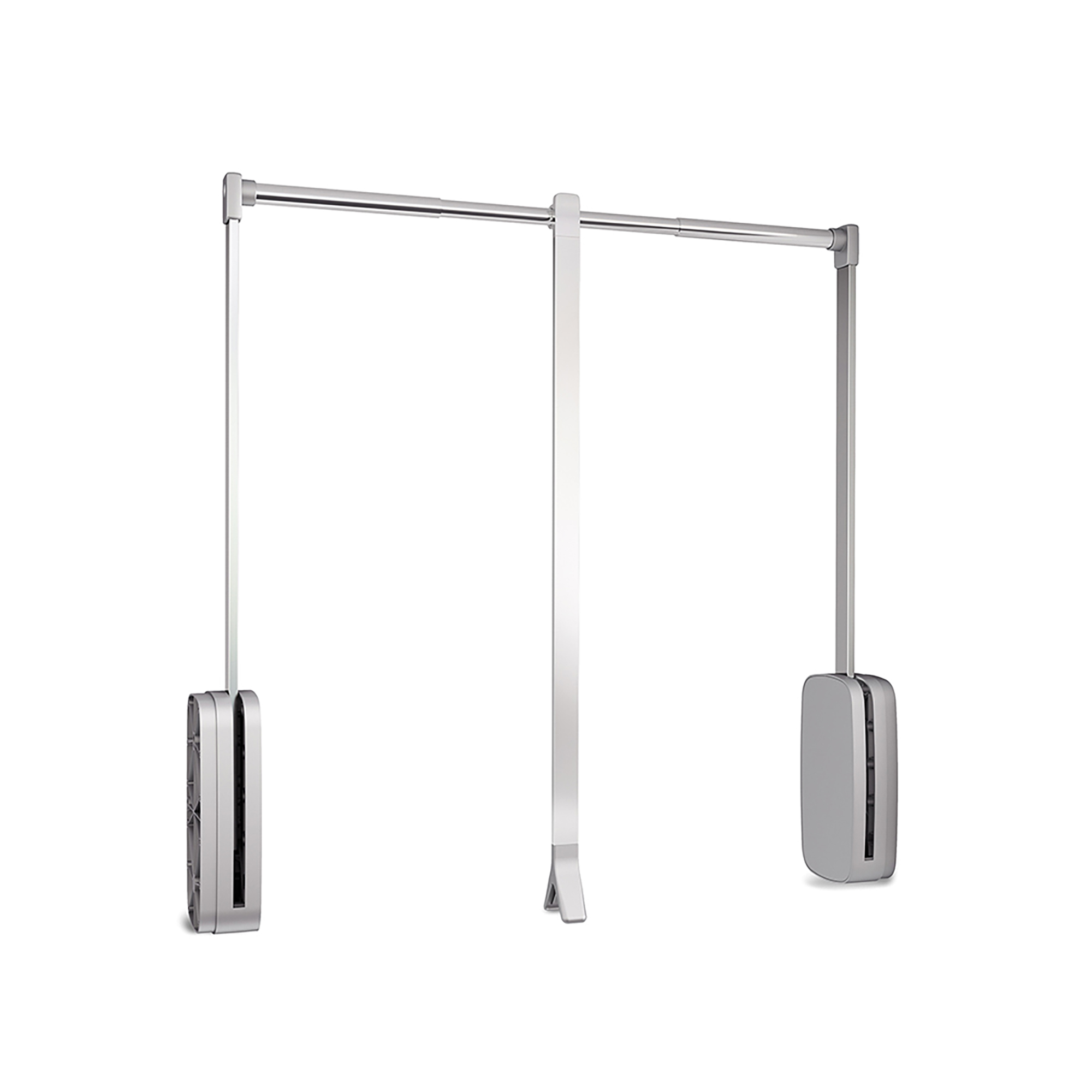 Emuca varão basculante para roupeiro sling, 600 - 830, cromado, aço e