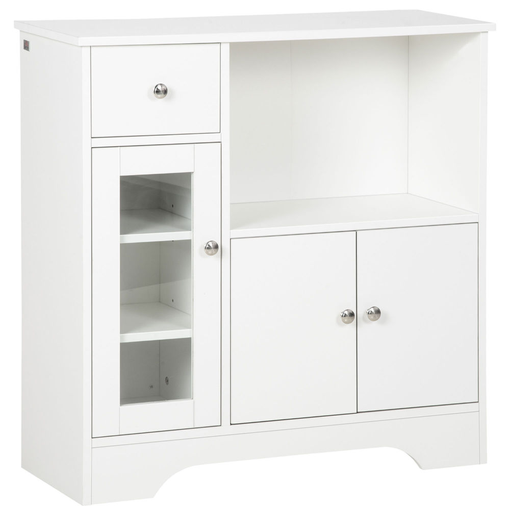 Aparador de cozinha 80x30x82 cm color blanco Homcom